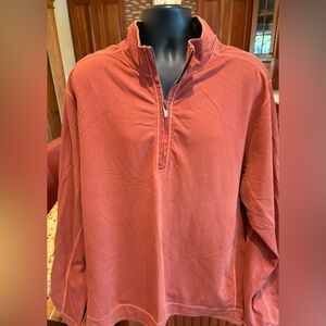 Tommy Bahama Men's Half-Zip pullover. Sharp‎ rust with TB zipper. EUC. 2XL